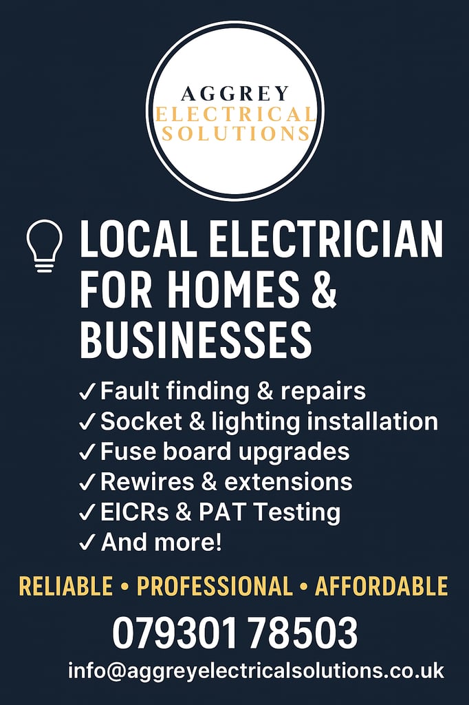 💡 Local Electrician for Homes & Businesses | Repairs, Upgrades & EICRs