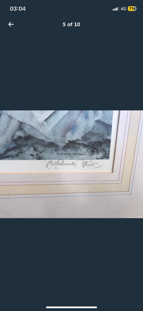 9 signed & stamped sir Russell Flint