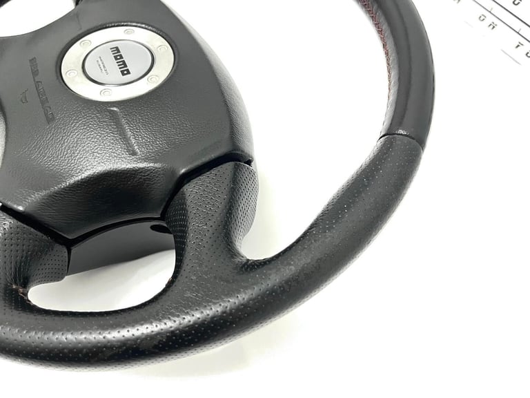Subaru Impreza WRX STI Newage Momo Red Stitch Steering Wheel Airbag OEM RNA1250