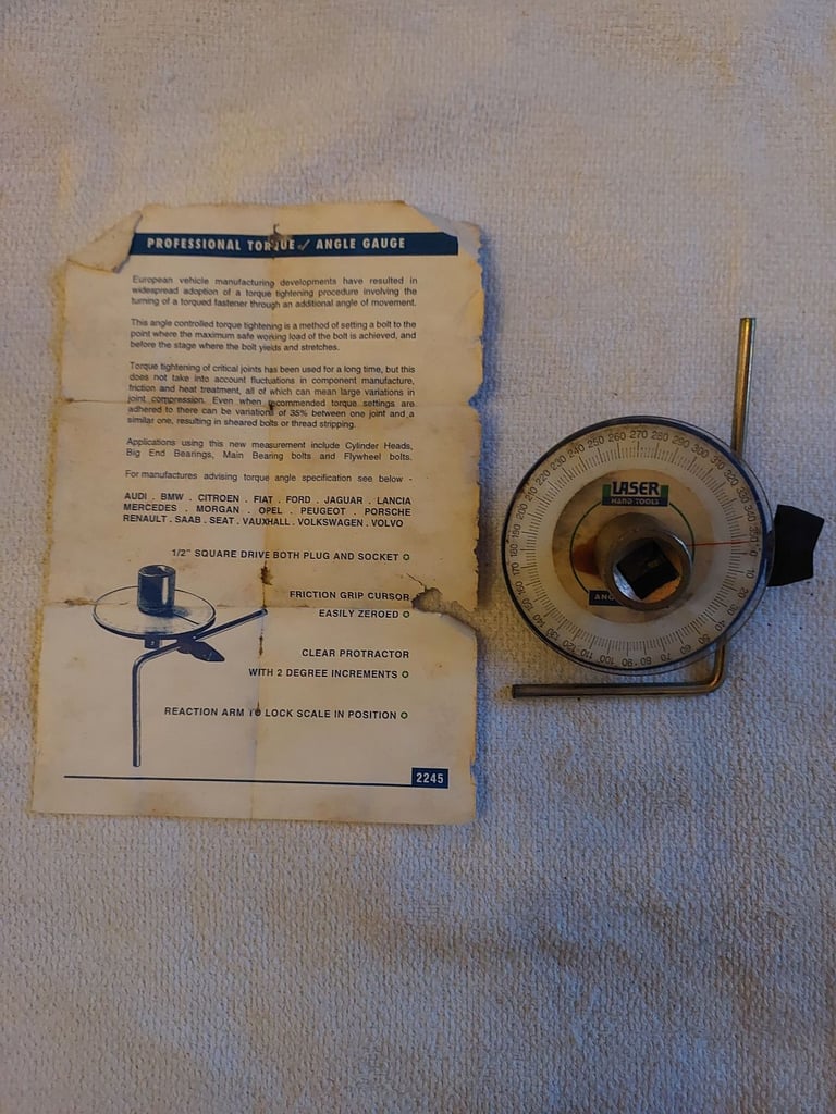 Laser Torque Angle Guage 85 mm -1/2" Drive (2245)