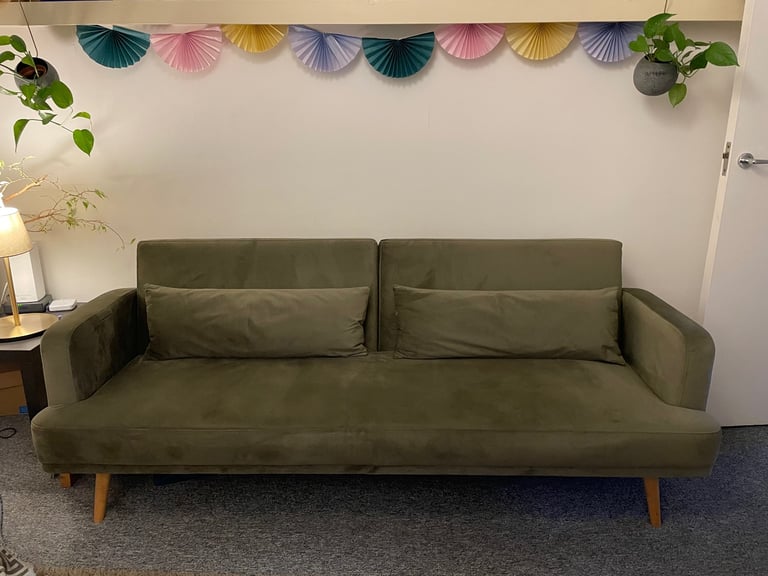 Habitat Velvet-feel 3 Seater Clic Clac Sofa Bed