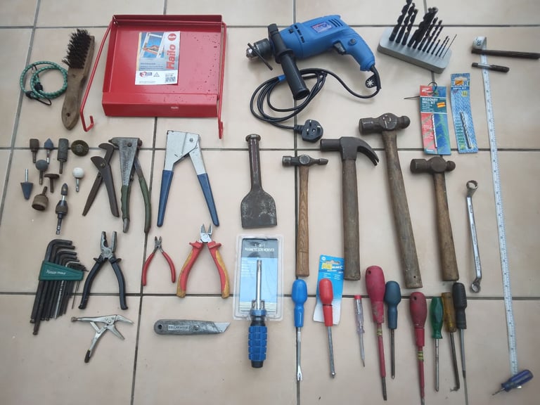 image for  Mixture of Vintage & Modern Tools, Includes Power Hammer Drill & Accessories: Job Lot. 