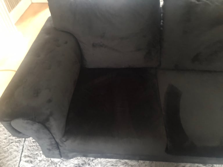 Black Verona corner sofa