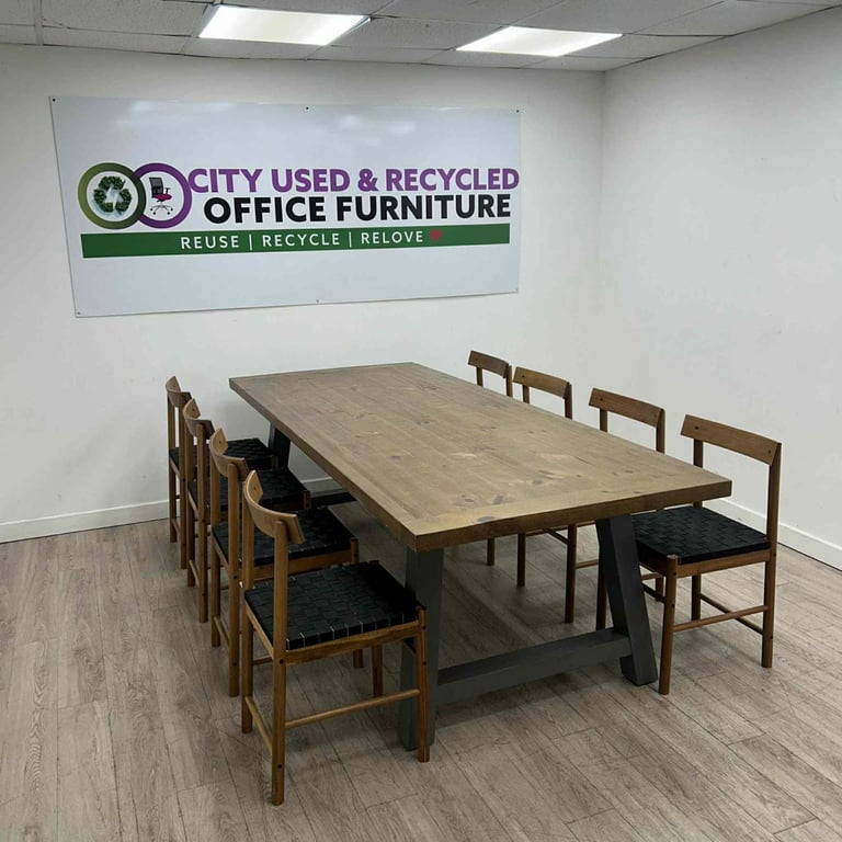 Solid Pine Dining Table Set with 8X Chairs - DELIVERY & INSTALL AVAILABLE!