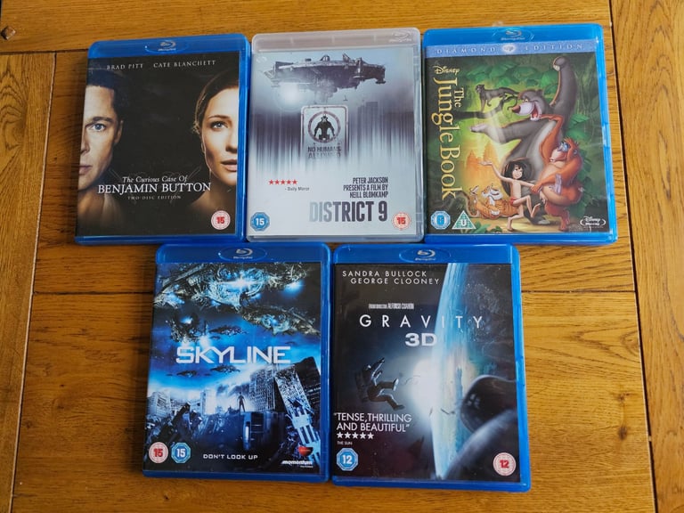 5 off Blue-ray dvds