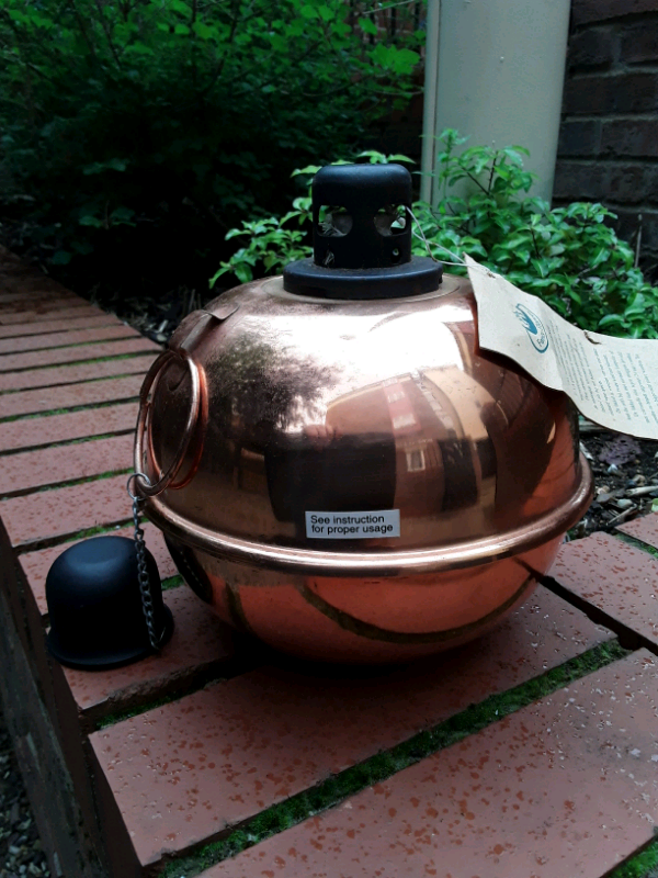 3x Copper oil lanterns / torches new unused