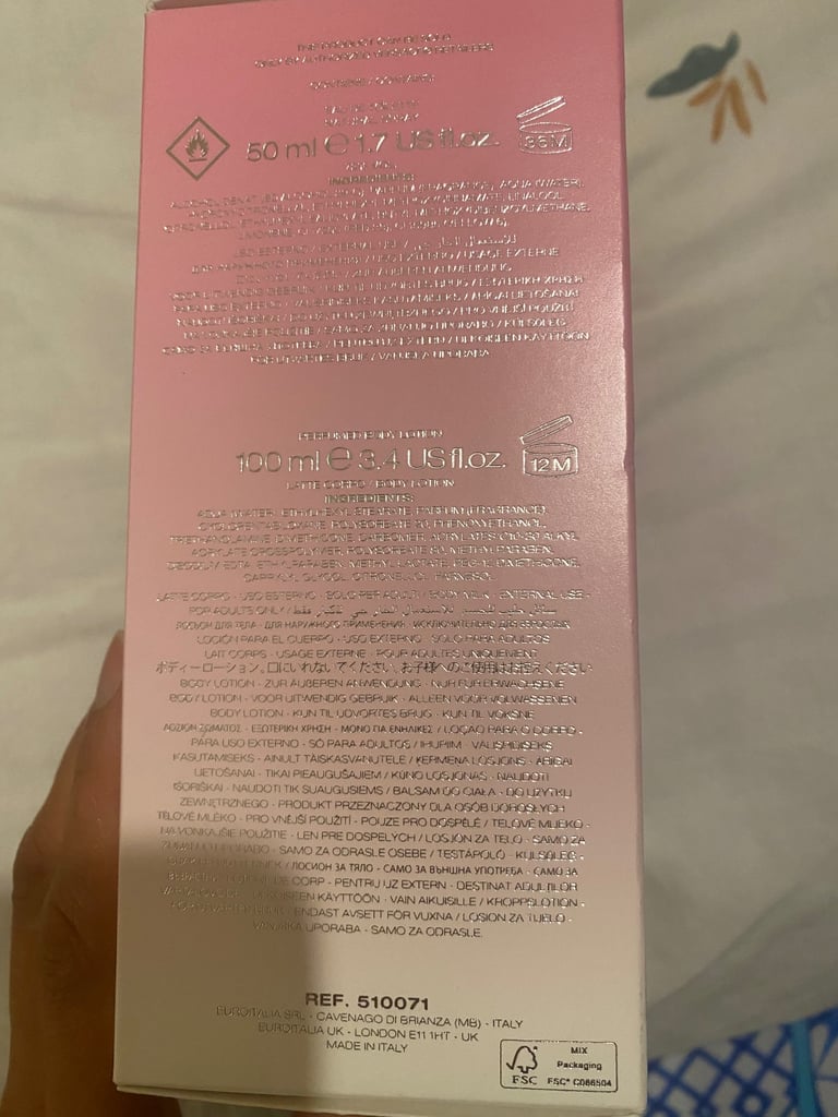 Versace Bright Crystal Set: Edt Spray 50ml + Bl 100ml Brand New In Box Sealed UK