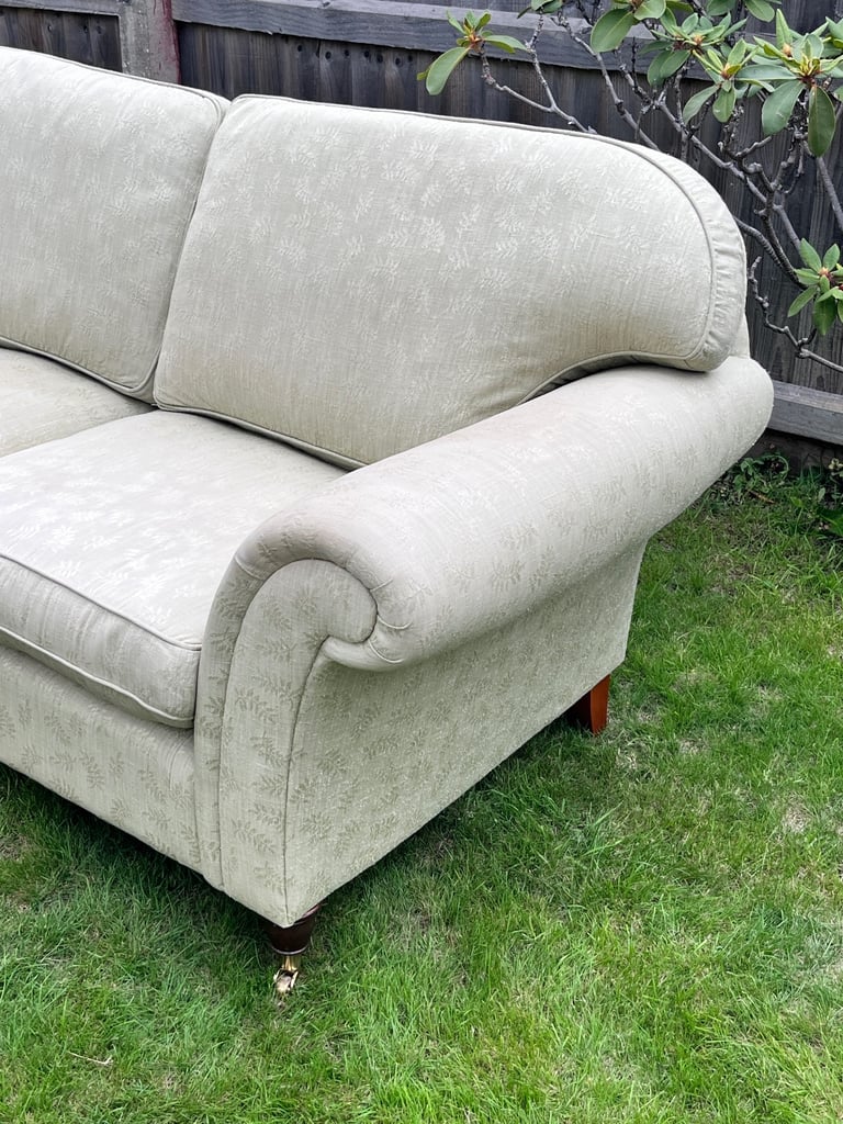 Laura Ashley 2 Seater Sofa 2 Wingback Chairs & Storage Footstool Possible Delivery 