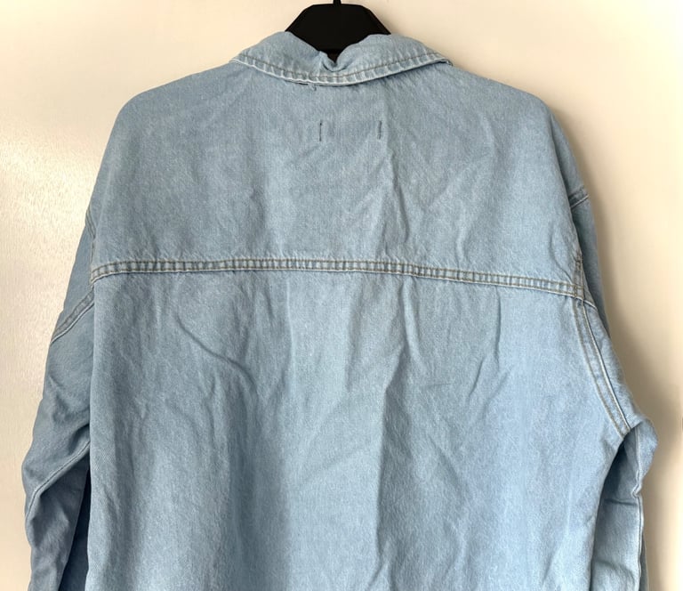 Cameo Rose oversized denim jacket, Large