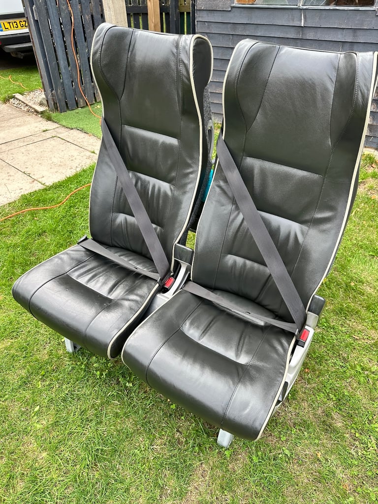 Van camper conversion luxury leather seats reclining rear double with seatbelts 