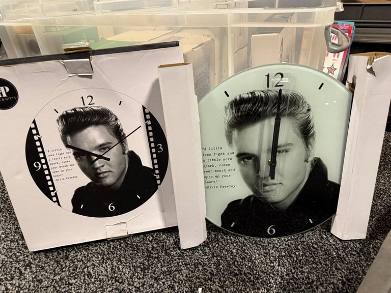 image for Brand New In Box Elvis Presley Wall Clock