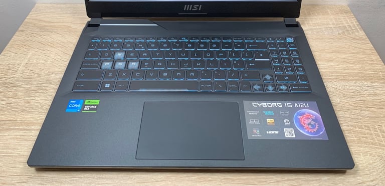 MSI i5 12thGen 16GB 512GB SSD UltraFast Gaming Slimline 144hz Laptop, RTX 4GB Graphics