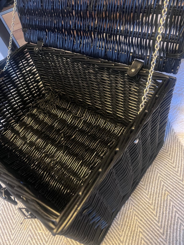 Stylish Black Wicker Hamper
