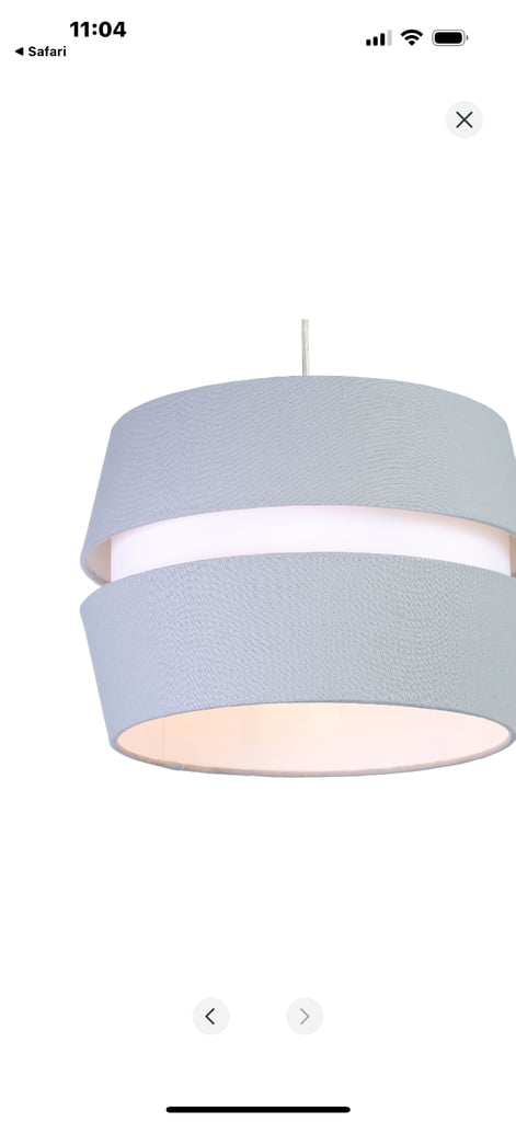 Colours Cassio light grey two tier cylinder light shades 