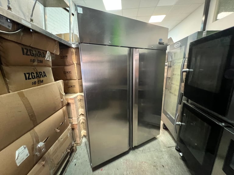 COMMERCIAL CATERING KITCHEN DOUBLE DOORS FRIDGE CAFE KEBAB PIZZA CHICKEN TAKE AWAY