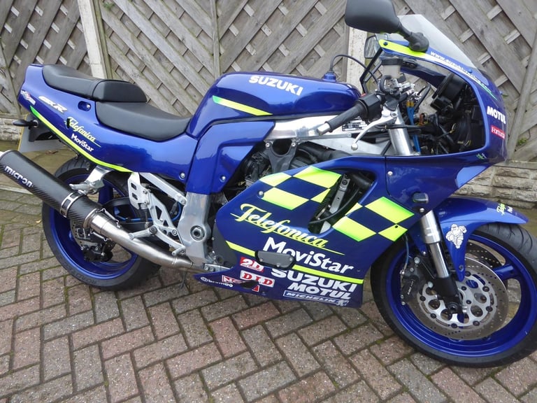 SUZUKI GSXR 750 N REG TELEFONICA COLOURS MICRON PIPE POWDER COATED WHEELS 