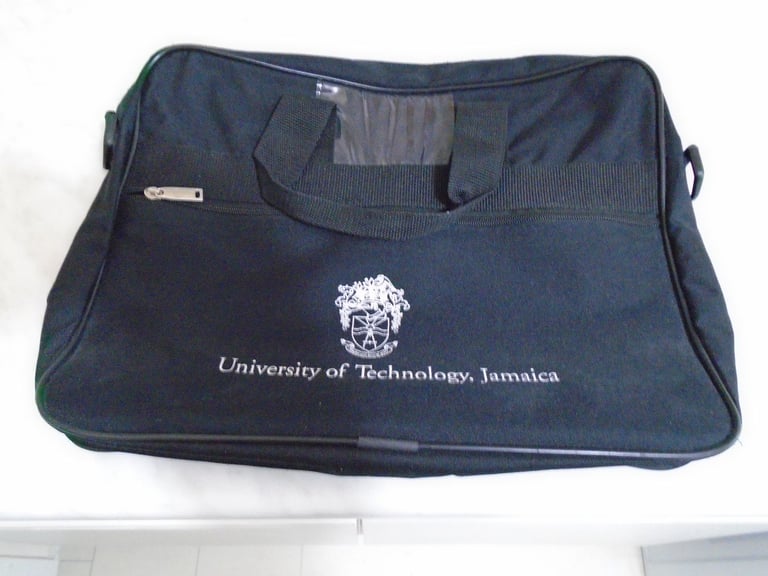 image for LAPTOP BAG BLACK / UNIVERSITY OF TECHNOLOGY, JAMAICA / ON BAG / USED /