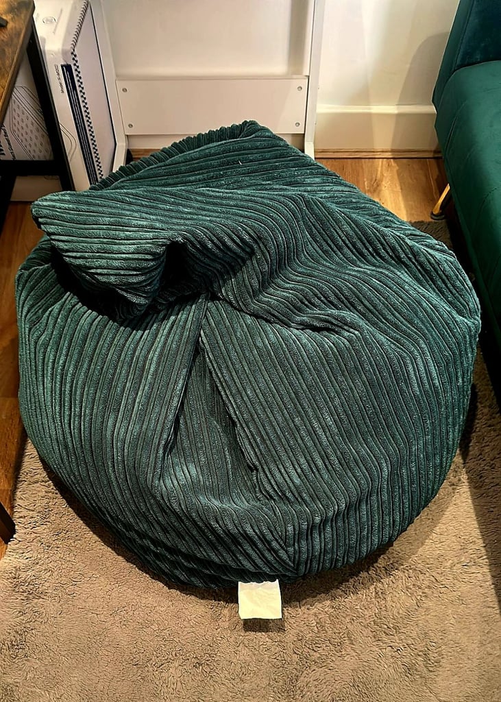 image for Corduroy Bean Bag Chair – Deep Green