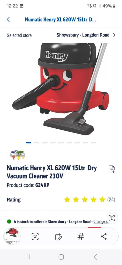 HENRY XL HOOVER 