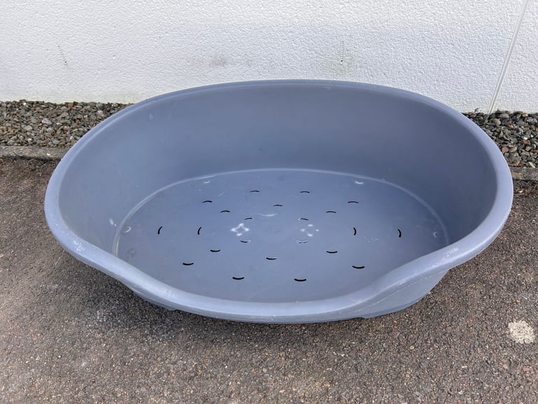 Grey Plastic Dog Bed size 70cms 