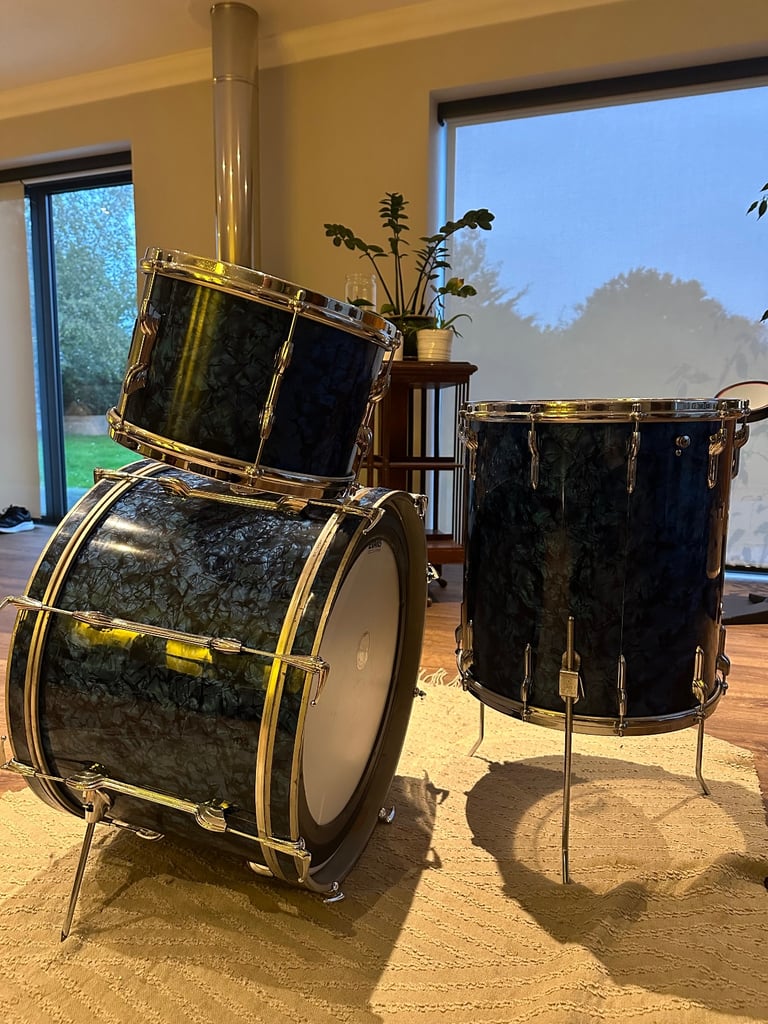 1960s Premier Blue Pearl Drums Various Sizes 