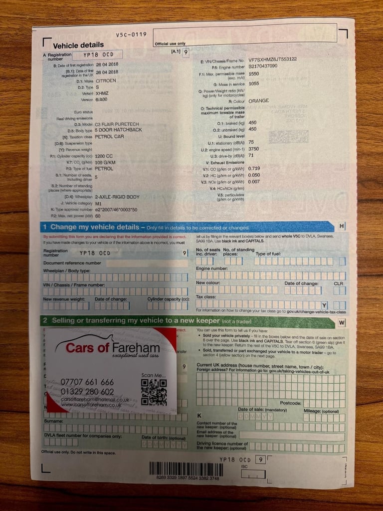 Citroen C3 1.2 PureTech Flair Euro 6 5dr PETROL MANUAL 2018/18