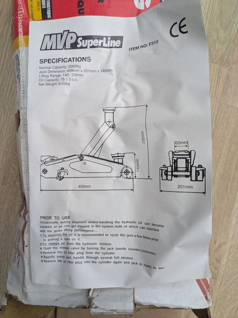 2000kg Trolley Jack