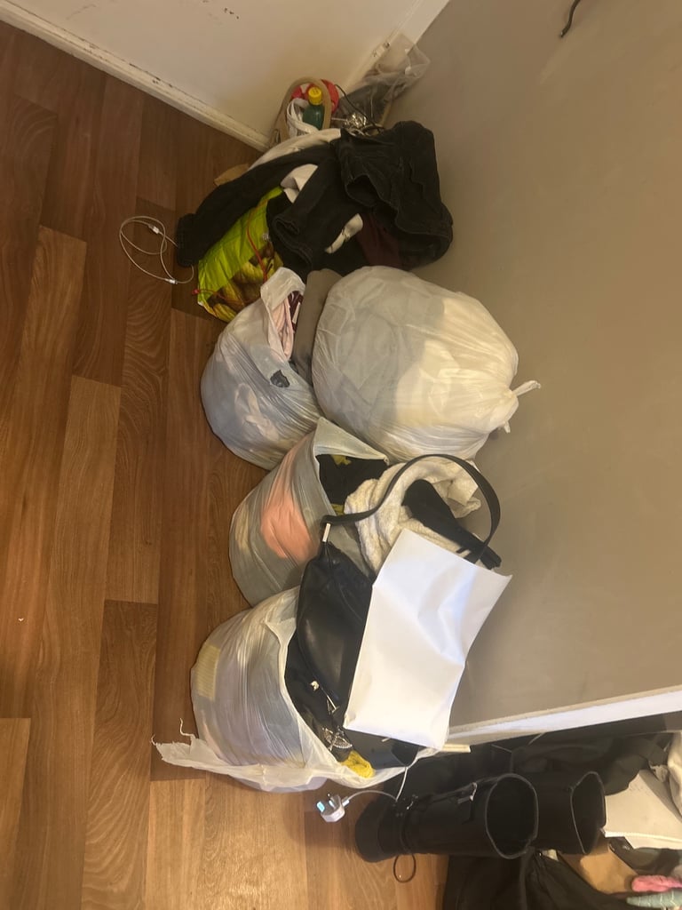 10 bin bags full of clothes travelling and need to remove everything 