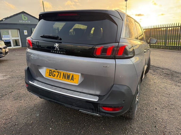 2021 71 PEUGEOT 5008 1.2 GT PURETECH 7 SEATER AUTOMATIC PETROL GREY EURO 6