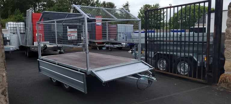 BRAND NEW 8,2ft x 5ft TWIN AXLE DROPSIDE NIEWIADOW TRAILER WITH 60CM MESH 750KG