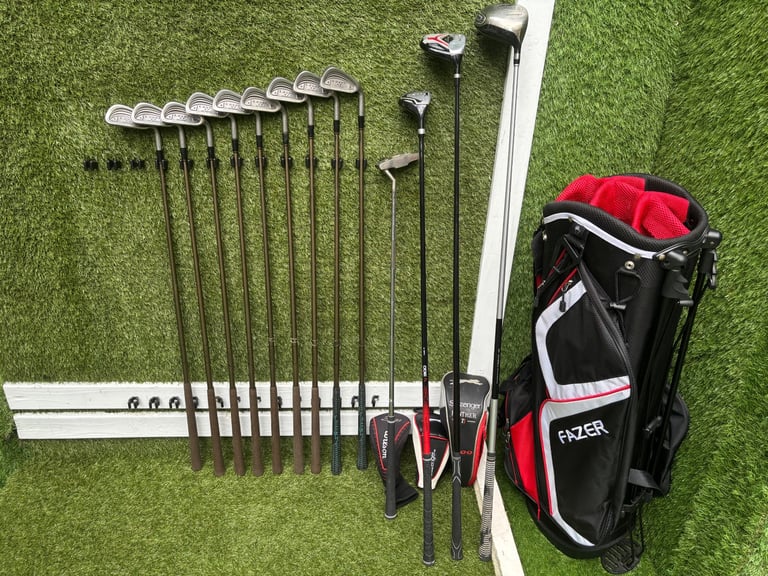 RAM LASER X2 (3–SW) + SLAZ WOODS + WILSON TI MATRIX 3 WOOD + BRONTY PUTTER + FAZER BAG – FULL SET