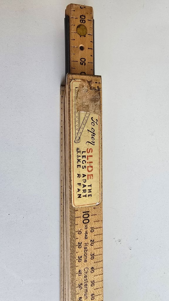 Vintage Rabone Chesterman No.1642 Yardstick Collapsible 6 Feet