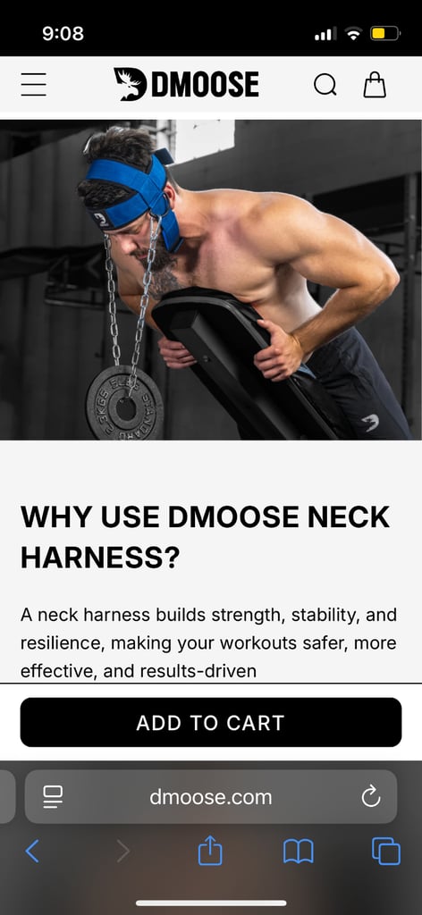 Dmoose neck harness with 2.75kg weight