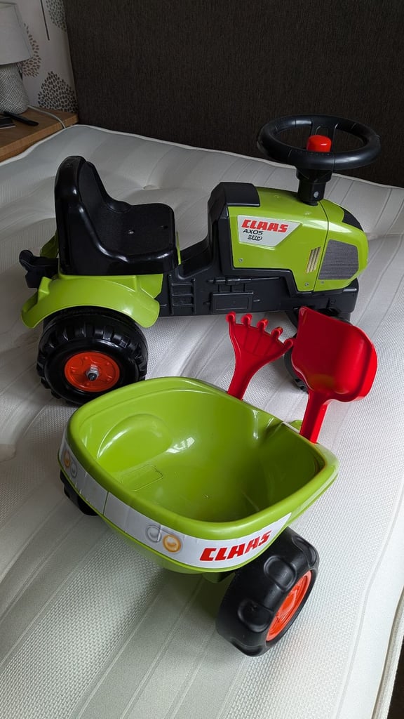 image for Ride on tractor with trailor and tools