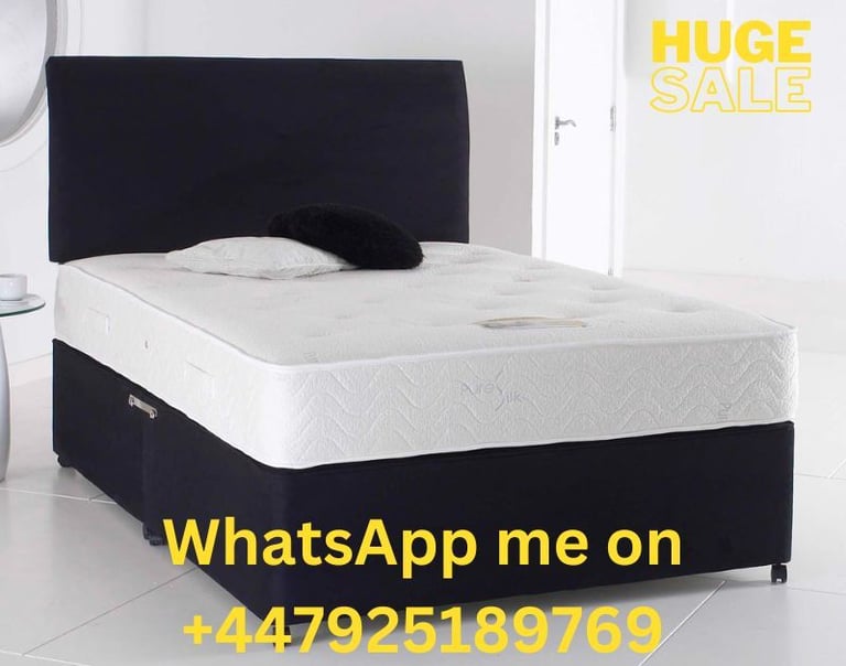 💕❤divan double bed with firm mattress / single bedframe