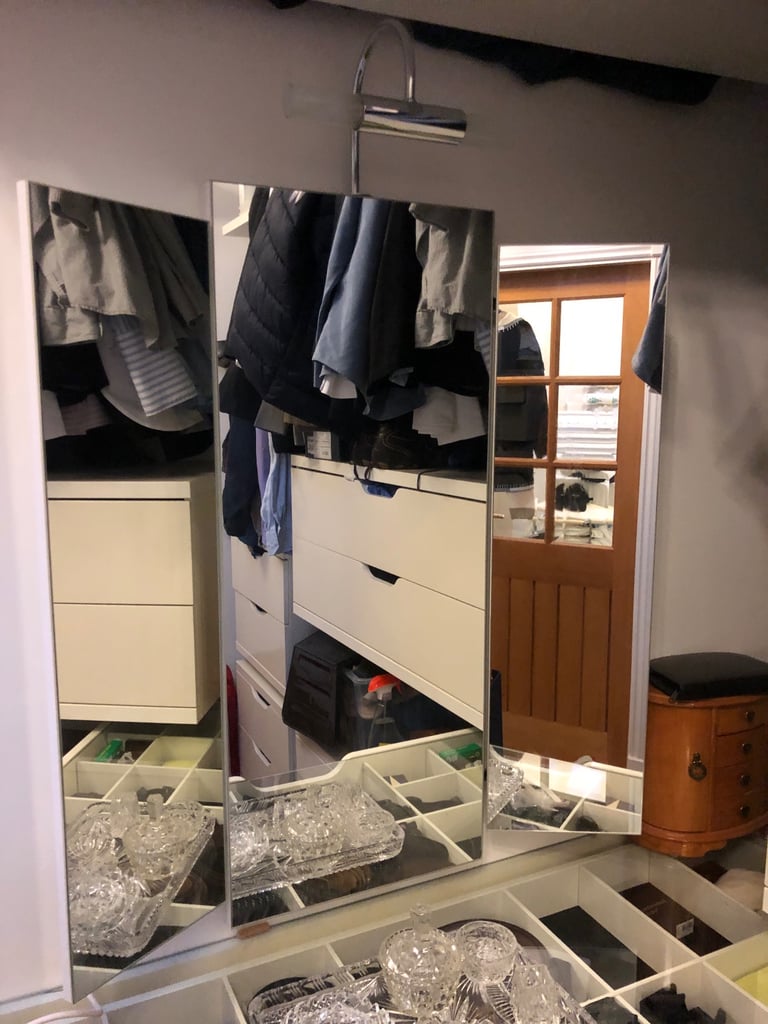 Three Piece Illuminated Vanity Mirror.