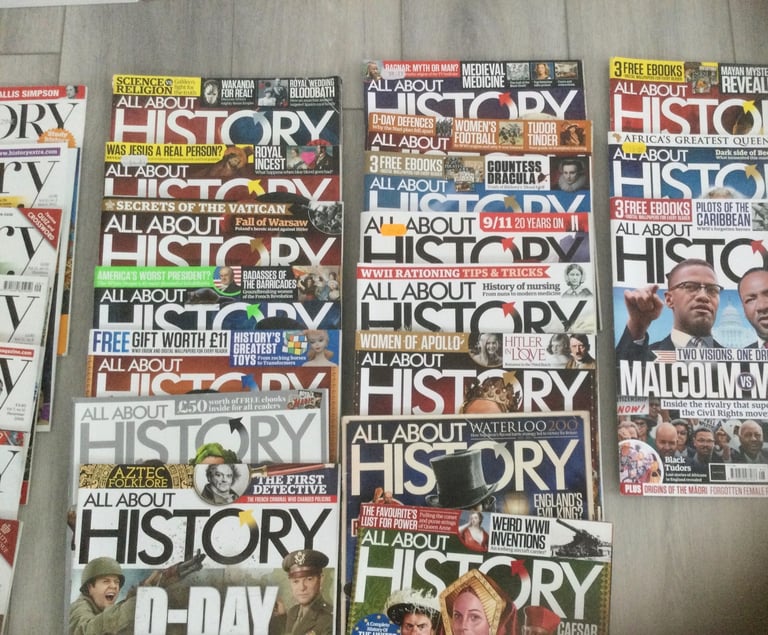 Large bundle of History Magazines with Viking Poster excellent condition various years