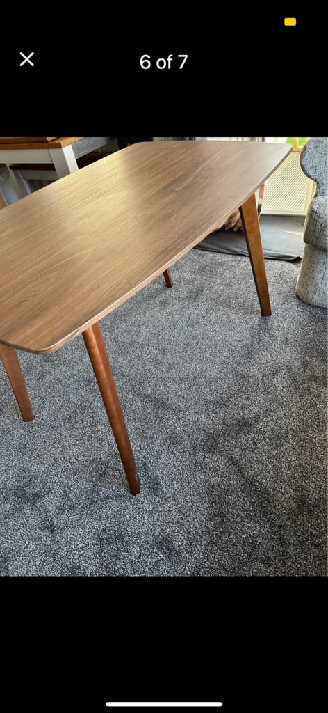 image for Dining table and 4 grey chairs