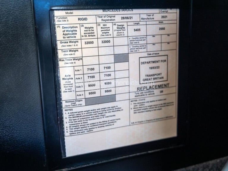 2021 (21) MERCEDES-BENZ AROCS 3240 8X4 TIPPER 32T