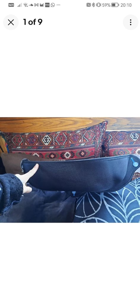 Black cat window hammock and pillow