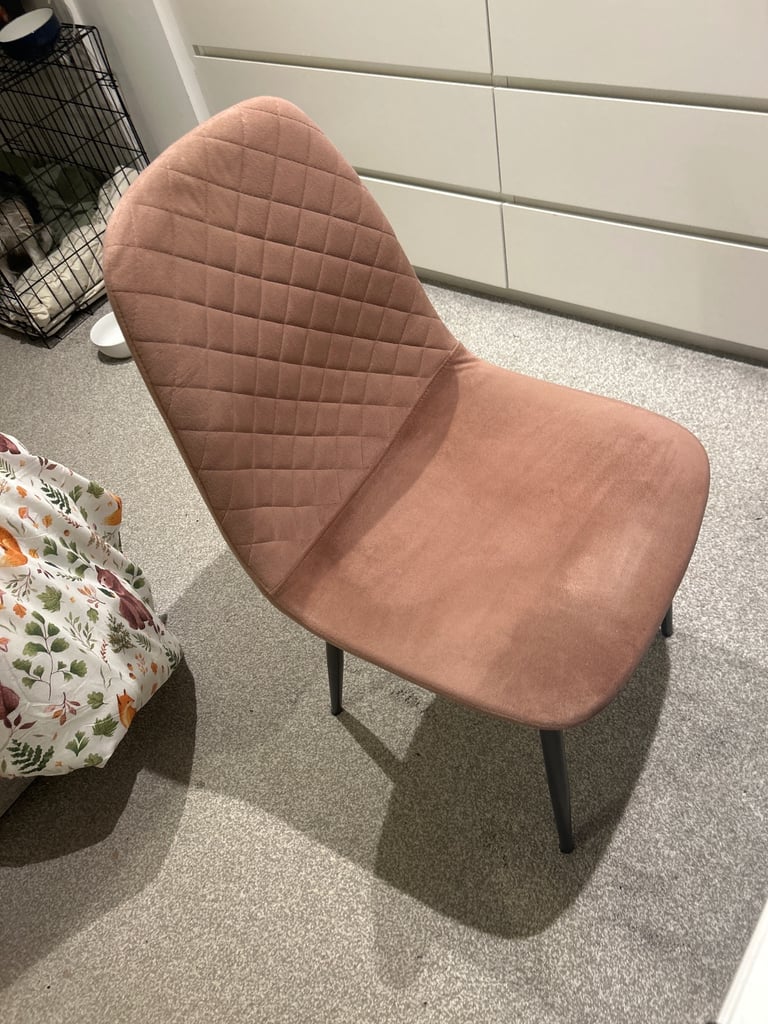 image for Two pink dining chairs 