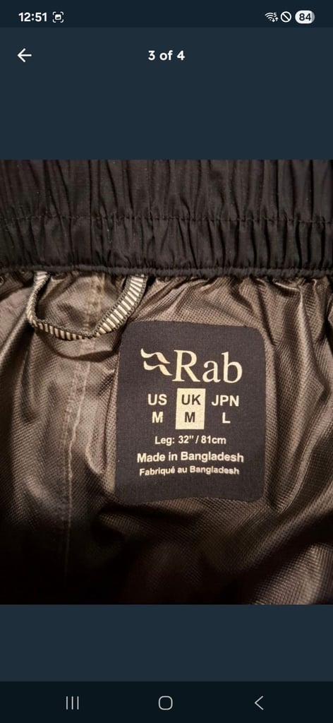 RAB Firestorm Waterproof Trousers 
