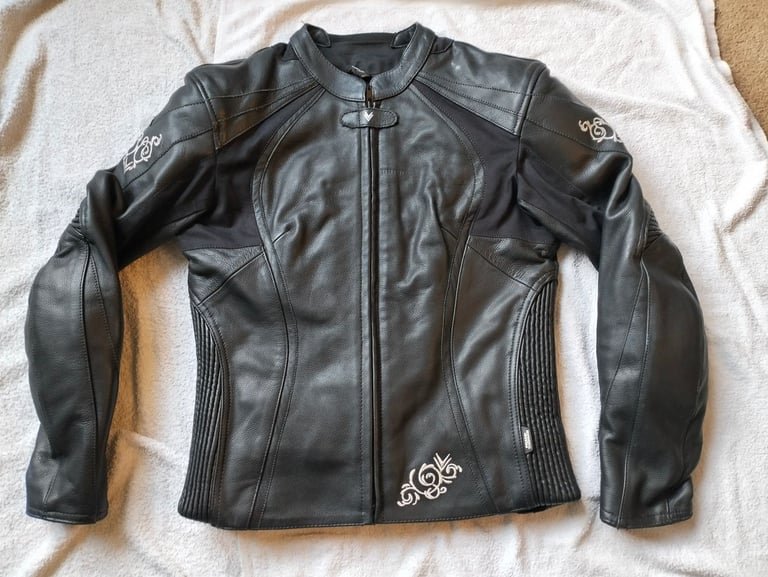 Frank Thomas  ladies Lady Rider  leather Café Racer style motorcycle jacket UK 1O S 34" Bust