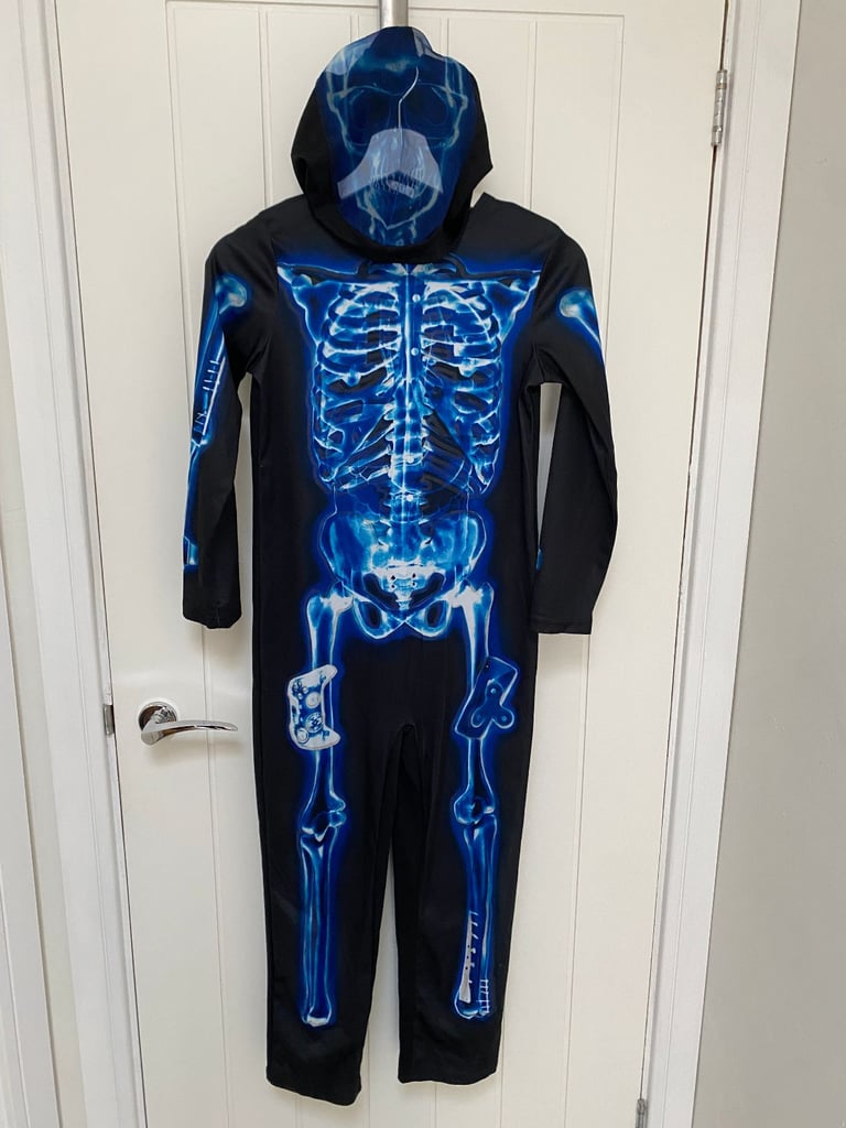 image for Halloween Skeleton Glow in the Dark Costume Fancy Dress Age 9-10