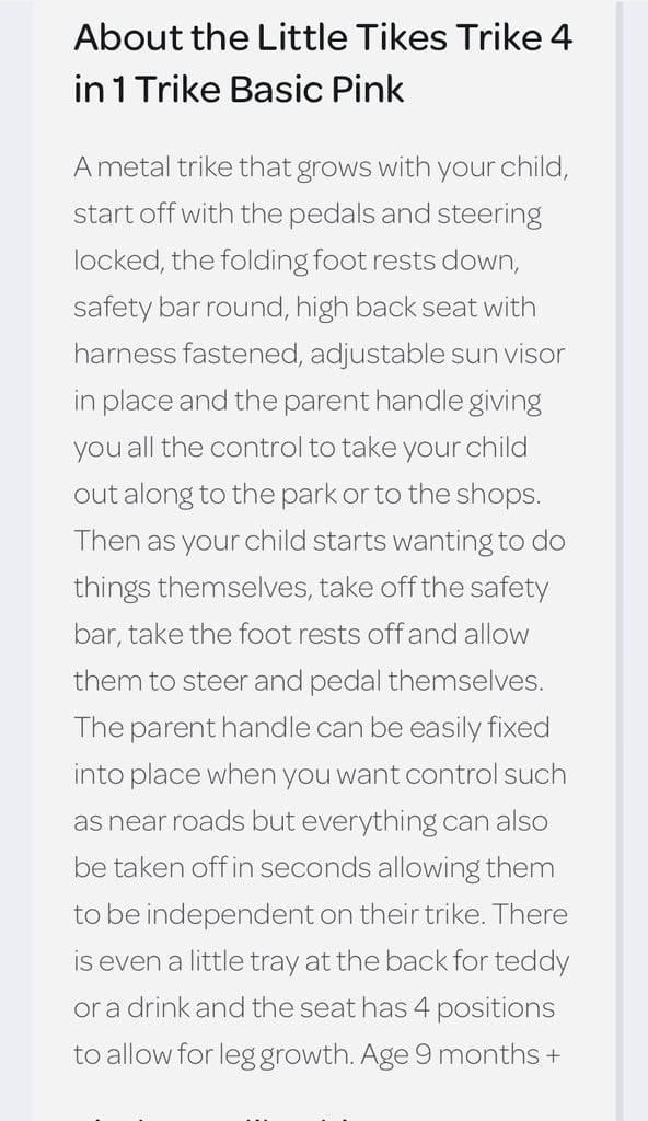 Children’s Little Tikes Tricycles