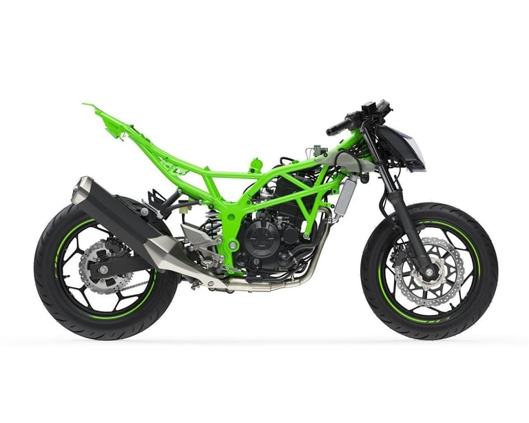 New 2026 Kawasaki Motorcycle Ninja 125 Green Grey Due November