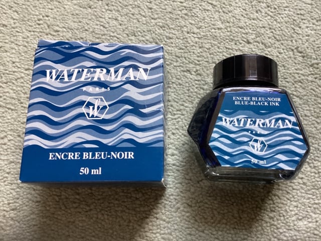 Waterman ENCRE Black Ink for Fountain Pen 50ml 2oz Made in France