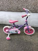 Kids purple and pink bike 12.5 inch wheels with stabilisers 