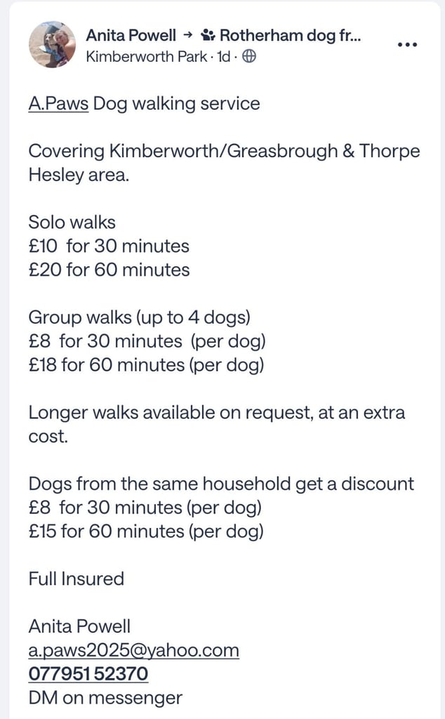 image for A.Paws Dog walking service 