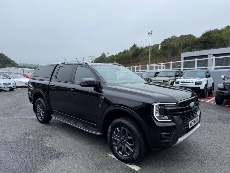 2024 24 FORD RANGER 3.0 TD V6 WILDTRAK PICKUP Black, one owner with 8,500 miles